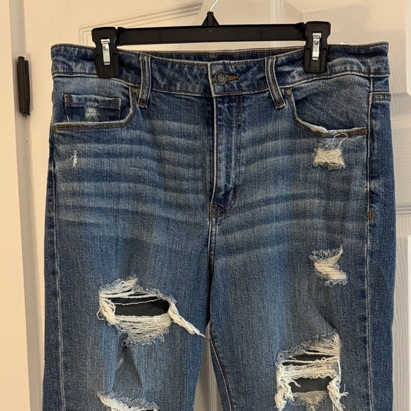eunina Denim - Eunina Frankie Mid Rise Girlfriend Jeans in Blue Size 15
